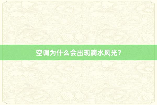 空调为什么会出现滴水风光？